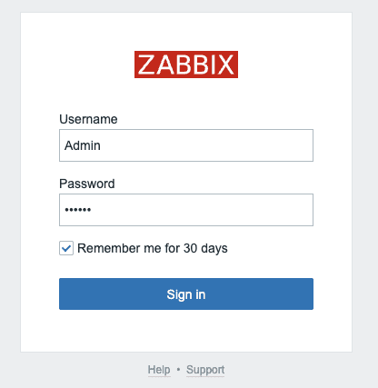 Đăng nhập Zabbix