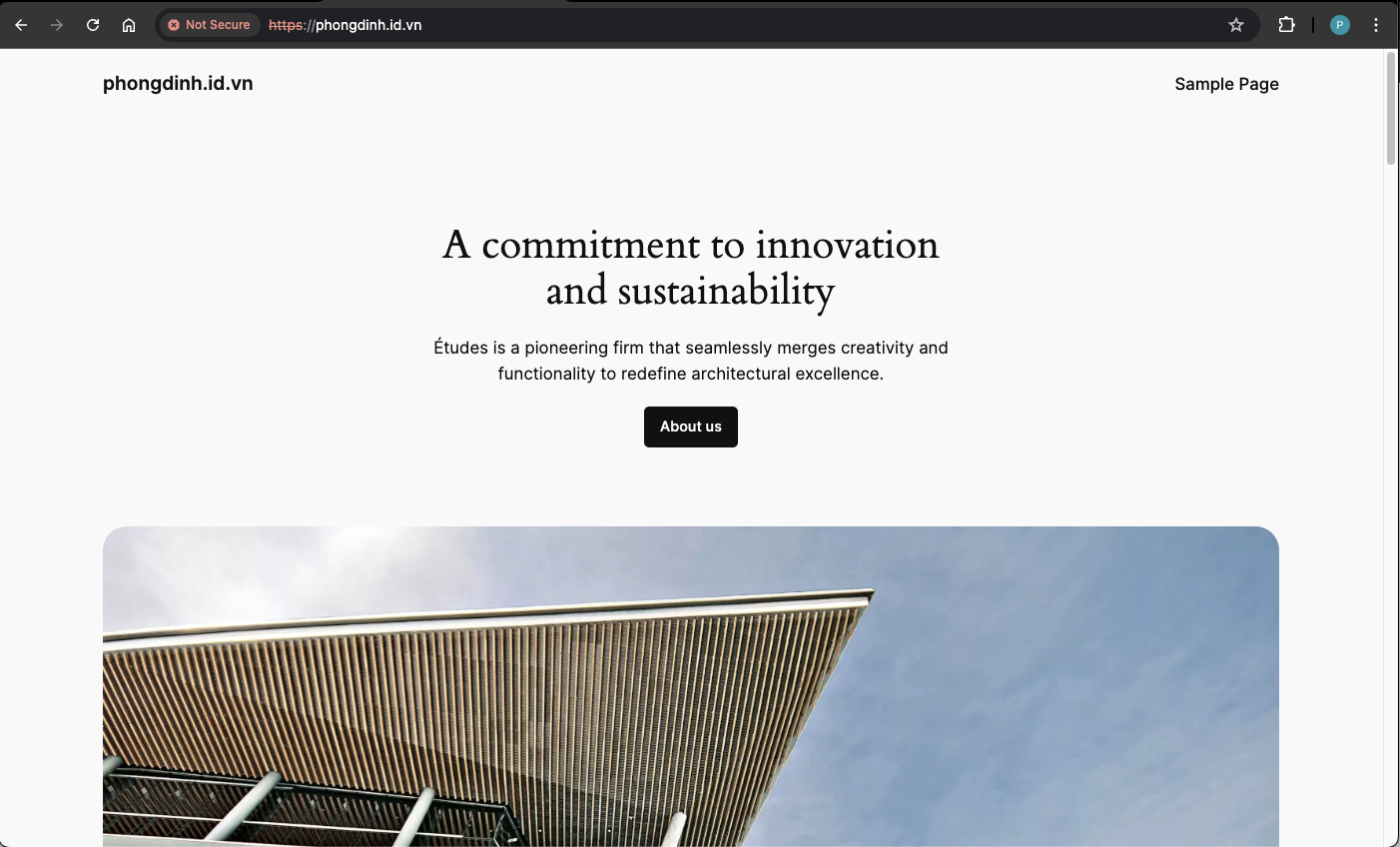 Giao diện mặc định wordpress