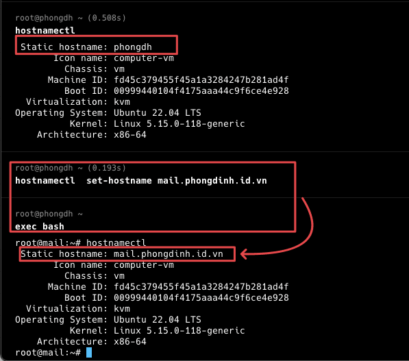 Thay đổi hostname