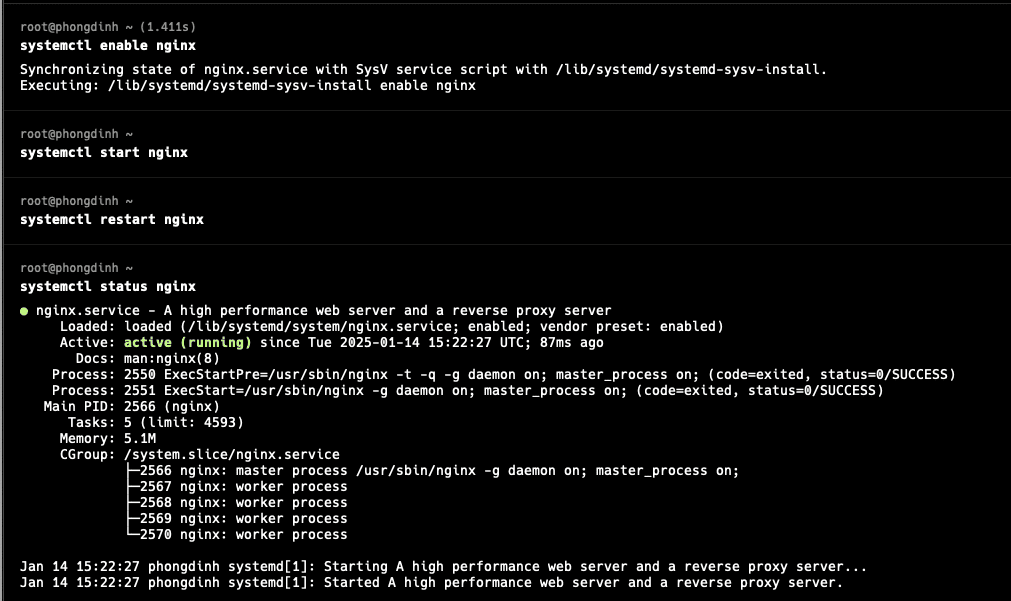 webserver NGINX trong LEMP Stack